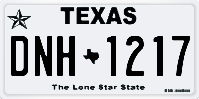 TX license plate DNH1217