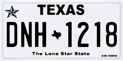 TX license plate DNH1218