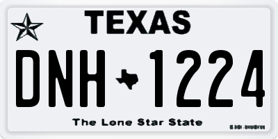 TX license plate DNH1224