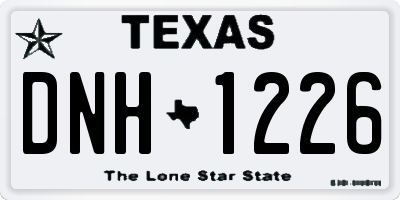 TX license plate DNH1226