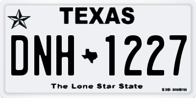 TX license plate DNH1227