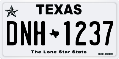 TX license plate DNH1237