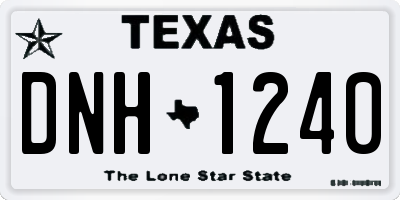 TX license plate DNH1240