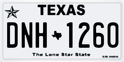 TX license plate DNH1260