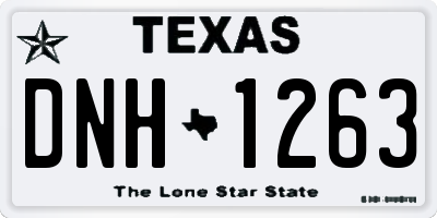 TX license plate DNH1263