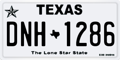 TX license plate DNH1286
