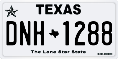 TX license plate DNH1288