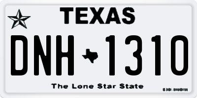 TX license plate DNH1310