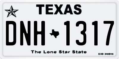 TX license plate DNH1317