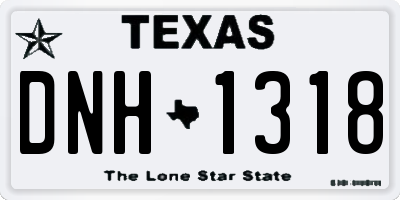 TX license plate DNH1318
