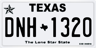 TX license plate DNH1320