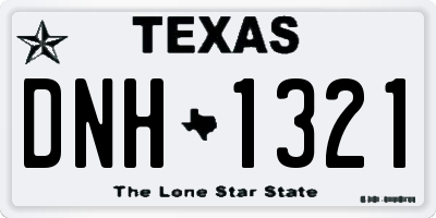 TX license plate DNH1321