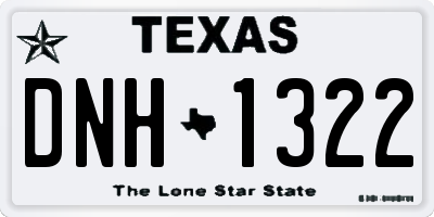 TX license plate DNH1322