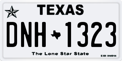 TX license plate DNH1323