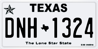 TX license plate DNH1324