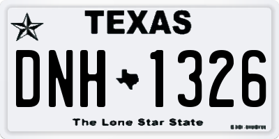 TX license plate DNH1326