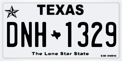 TX license plate DNH1329