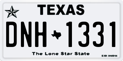 TX license plate DNH1331