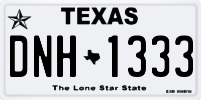 TX license plate DNH1333