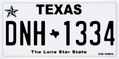 TX license plate DNH1334
