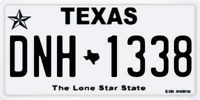 TX license plate DNH1338