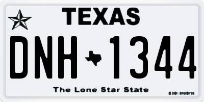 TX license plate DNH1344