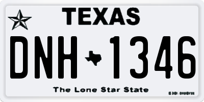 TX license plate DNH1346