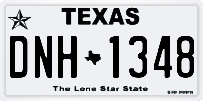 TX license plate DNH1348