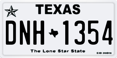 TX license plate DNH1354