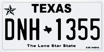 TX license plate DNH1355