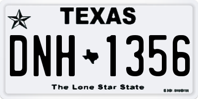 TX license plate DNH1356