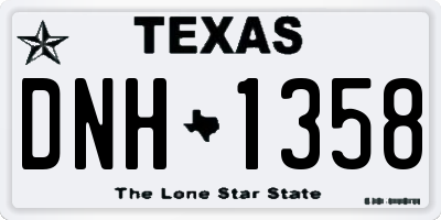 TX license plate DNH1358