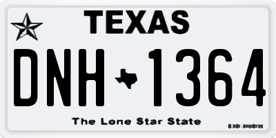 TX license plate DNH1364