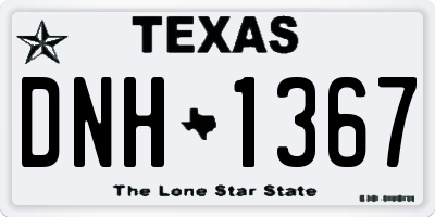 TX license plate DNH1367