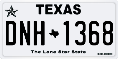 TX license plate DNH1368