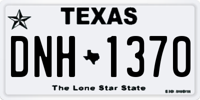 TX license plate DNH1370