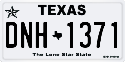 TX license plate DNH1371