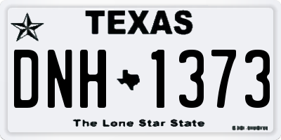 TX license plate DNH1373