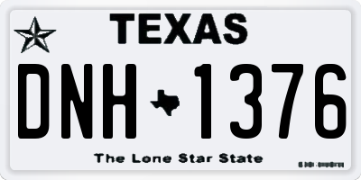 TX license plate DNH1376