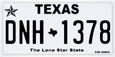 TX license plate DNH1378