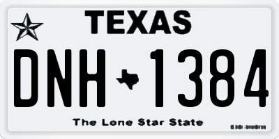 TX license plate DNH1384