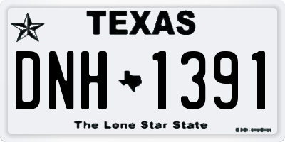 TX license plate DNH1391