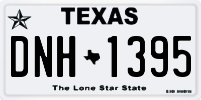 TX license plate DNH1395