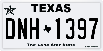 TX license plate DNH1397