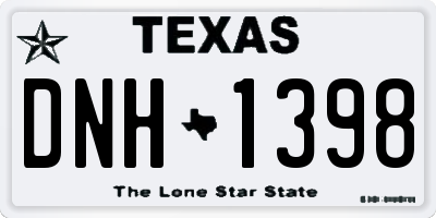 TX license plate DNH1398