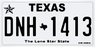 TX license plate DNH1413
