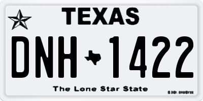 TX license plate DNH1422