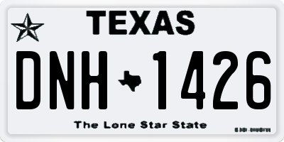 TX license plate DNH1426