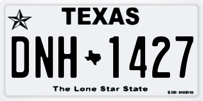 TX license plate DNH1427