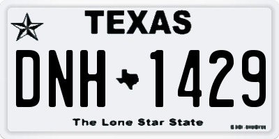 TX license plate DNH1429